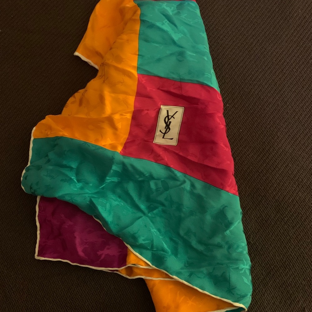 Vintage Yves Saint Laurent silk scarf